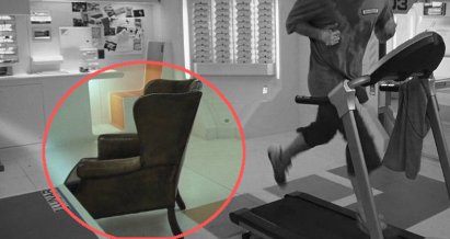 fauteuil en cuir sur la Lune