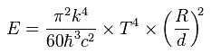 stephan boltzmann for radiation